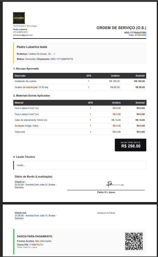 Exemplo de Ordem de Serviço PDF